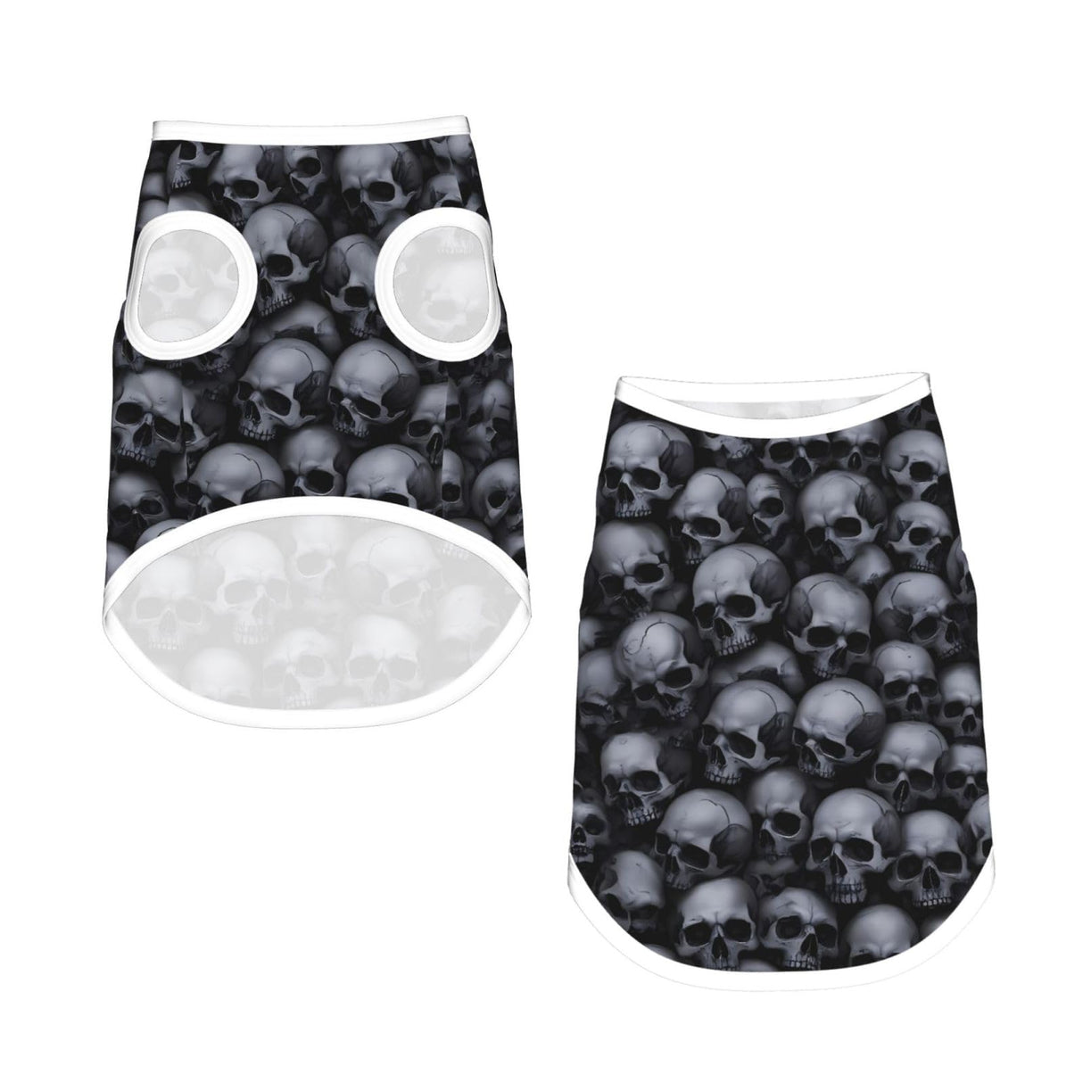 Nuzjahu Gothic Skull Pattern Dog Shirts Breathable Dog T-Shirts Elastic Soft Pet Clothes Spring Summer Pet Apparel Tee Shirt for Puppy Small Medium Dogs Kitty Cats