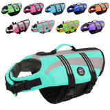 EMUST Dog Life Vests, Adjustable Dog Life Jackets for Small Dogs with Enhanced Buoyancy, Small Dogs Flotation Vest with Durable Rescue Handle, Turquoise,XS