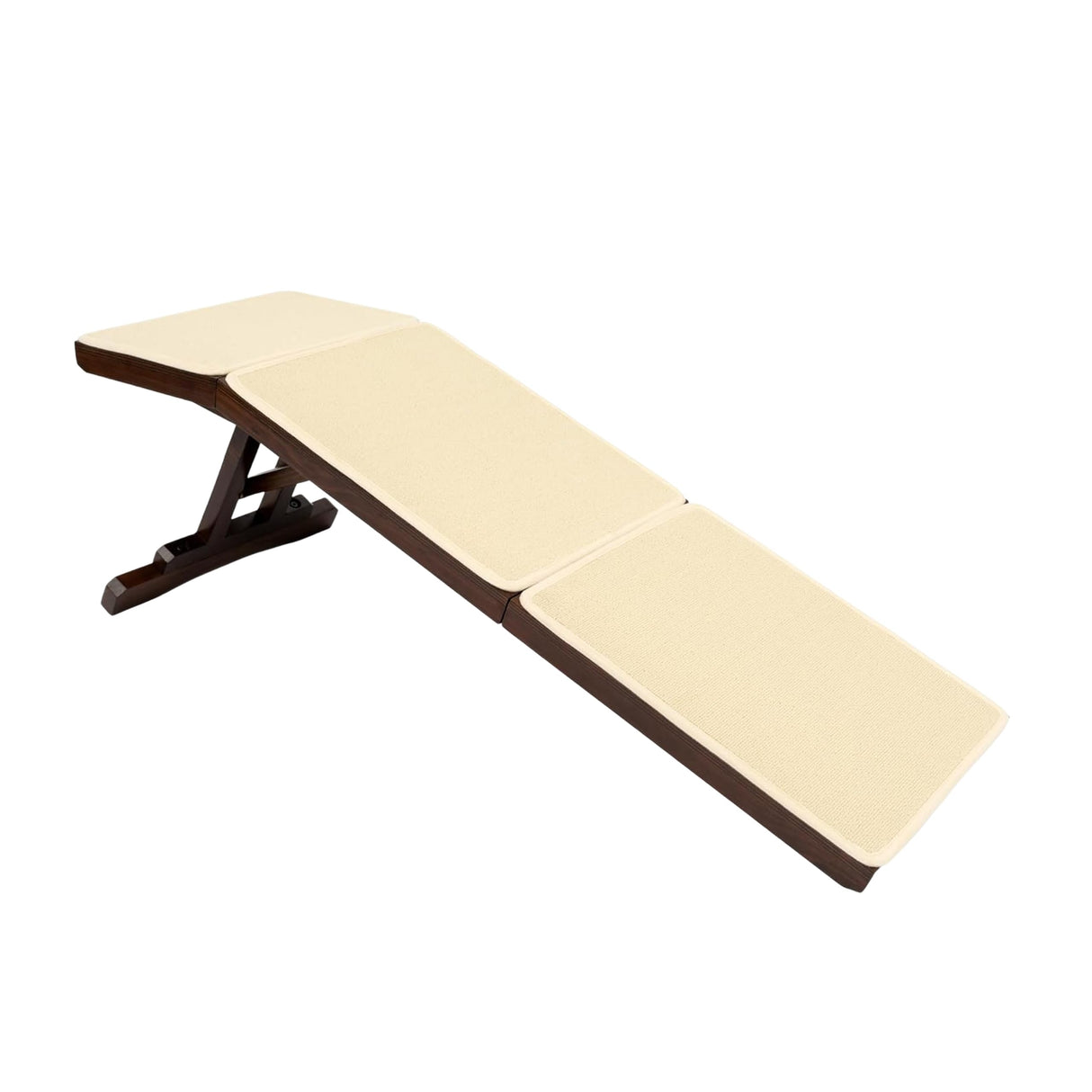 PetSafe CozyUp Sofa Ramp - Adjustable Height Anti-Slip Couch Access Ramp - Heavy Duty Carpet Cover for High Traction - Foldable & Easy to Carry - Older Pet Climbing Aid - Espresso Wooden Finish