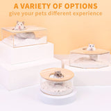 kathson Hamster Sand Bath Box Transparent Acrylic Small Animals Shower Bathtub Guinea Pigs Digging Sand Container Cage Accessories for Lemmings Gerbil Mice Hedgehog Chinchilla (Rectangle)