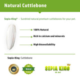 Sepia King - Extra Large - 100% Natural Calcium Supplement - Premium Cuttlebone Perfect for Birds, Tortoises, Snails, Reptiles - Pack of 3