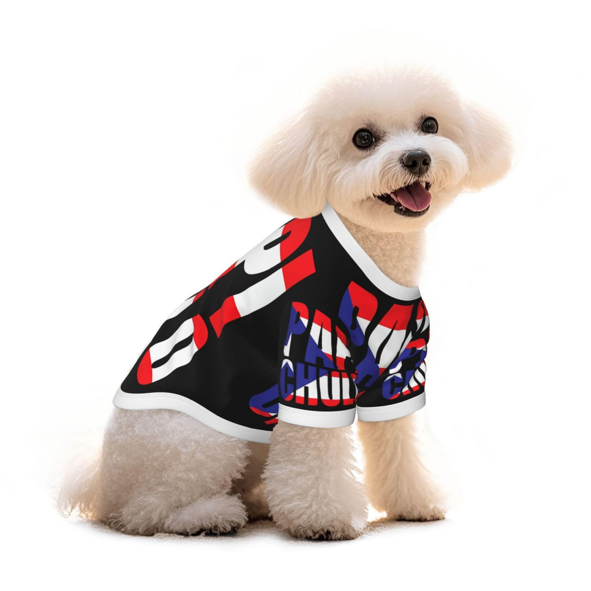 RIORANGE Puerto Rico Flag Dog T Shirt Pet Dogs Cats Cotton Shirts Short Sleeve Dog Clothes Soft Stretchy Pet Costume Doggy Outfit Cat Breathable Pullover Jumper Puppy Sweatshirt Large