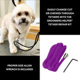 Groomers Helper® Tether Repair Kit - Pet Grooming (Purple)