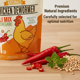 Naturals Chicken Dewormer Powder - Natural Herbal with Chili and Garlic, All-Natural Formula for Hens and Birds Duck Goose, Safe for Eggs,1LB Pouch (1)