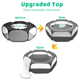 Amakunft Small Animal Pop-Up Playpen with Mesh Cover, 47'' x 23.6'' x 15'' Chicken Brooder Box, Play Pen Indoor Outdoor for Guinea Pigs, Bunny, Rabbits, Ferrets, Chinchillas, Kittens