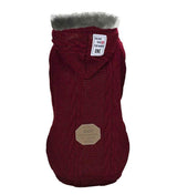 Dog Sweater Dog Hoodie Rdc Pet Clothes Dog Woolen Sweater with Cap Winter Warm Turtleneck Sweater Fleece Coat for Small Dog Medium Dog Cat (S, Classic-Red)