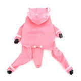 Zunea Waterproof Dog Raincoat with Hood for Small Dogs Rain Poncho Jumpsuit with Rain Boots Puppy Hooded Slicker Rainwear Four-Legged Pet Rain Jacket for Walking Pink M