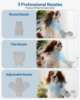 LOTYP Handheld Dog Force Dryer – Compact Size & High-Velocity Airflow, Adjustable Speed & Temperature Pet Hair Blow Dryer, Professional Cat Blower Grooming Dryer for Fast Drying