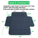 snugcubby Cargo Liner for Dogs 55"x91" Dog Rear Cargo Liner for SUV Cargo Mats for Back Car Trunk Mat for SUV Dog Trunk Cover with Side Walls