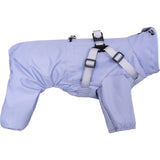 Mile High Life Waterproof Dog Raincoat, Full Coverage Small Dog Rain Coat with Harness, Adjustable 4 Legs Puppy Rain Jacket with Reflective Strip and Elastic Cuffs (Purple, XS Back Length 11.4")