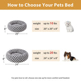 BFPETHOME Donut Dog Bed for Small Dogs, Round Cat Beds for Indoor Cats, Calming Pet Bed for Puppy and Kitty with Non-Slip Bottom, Cute Fancy Dog Bed Machine Washable Puppy Bed