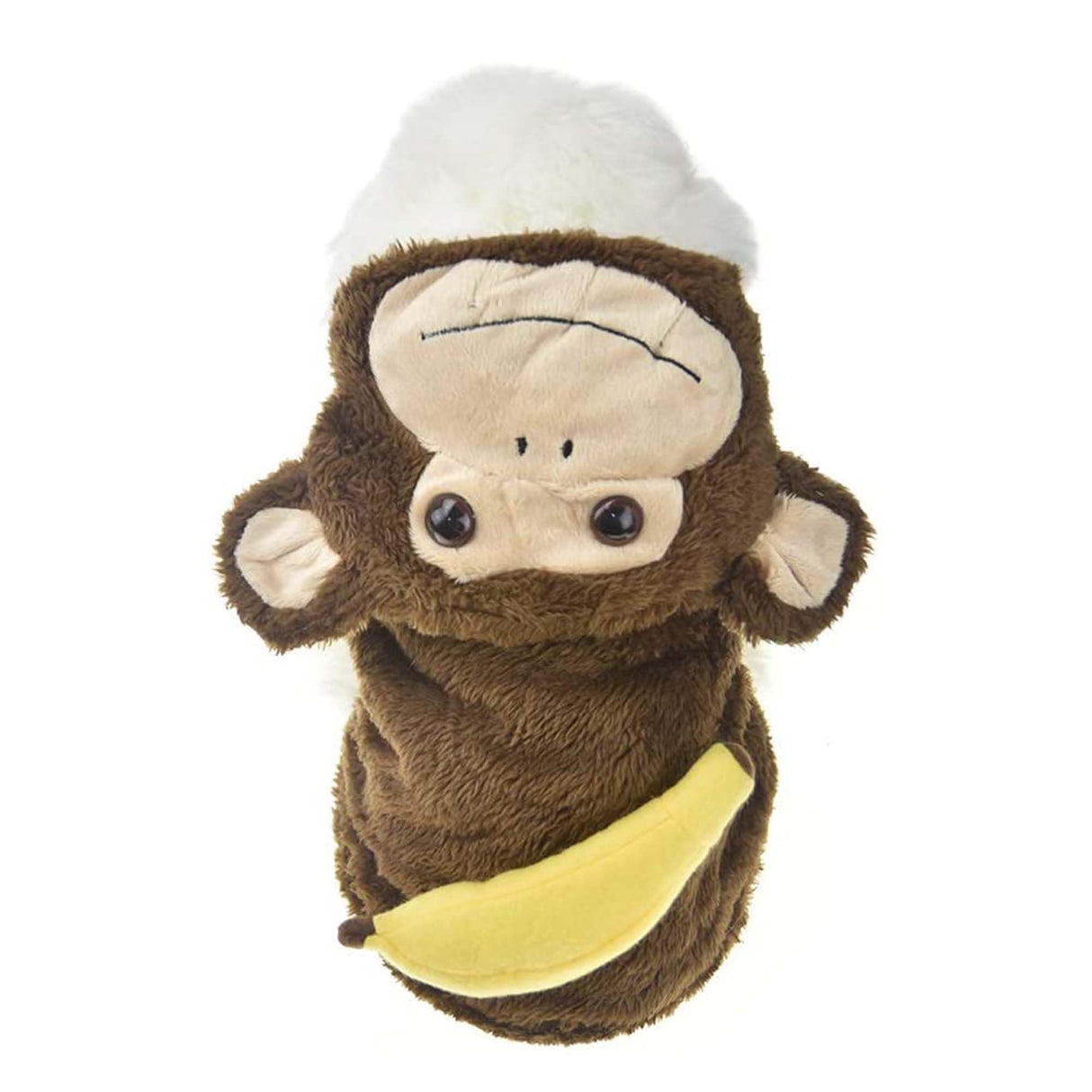 Monkey Halloween Costume Outfits for Small Dog Funny Pet Coat Jacket Clothes in Cold Weather (S(Pet 6-10LBS), Brown Monkey)