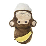 Monkey Halloween Costume Outfits for Small Dog Funny Pet Coat Jacket Clothes in Cold Weather (S(Pet 6-10LBS), Brown Monkey)