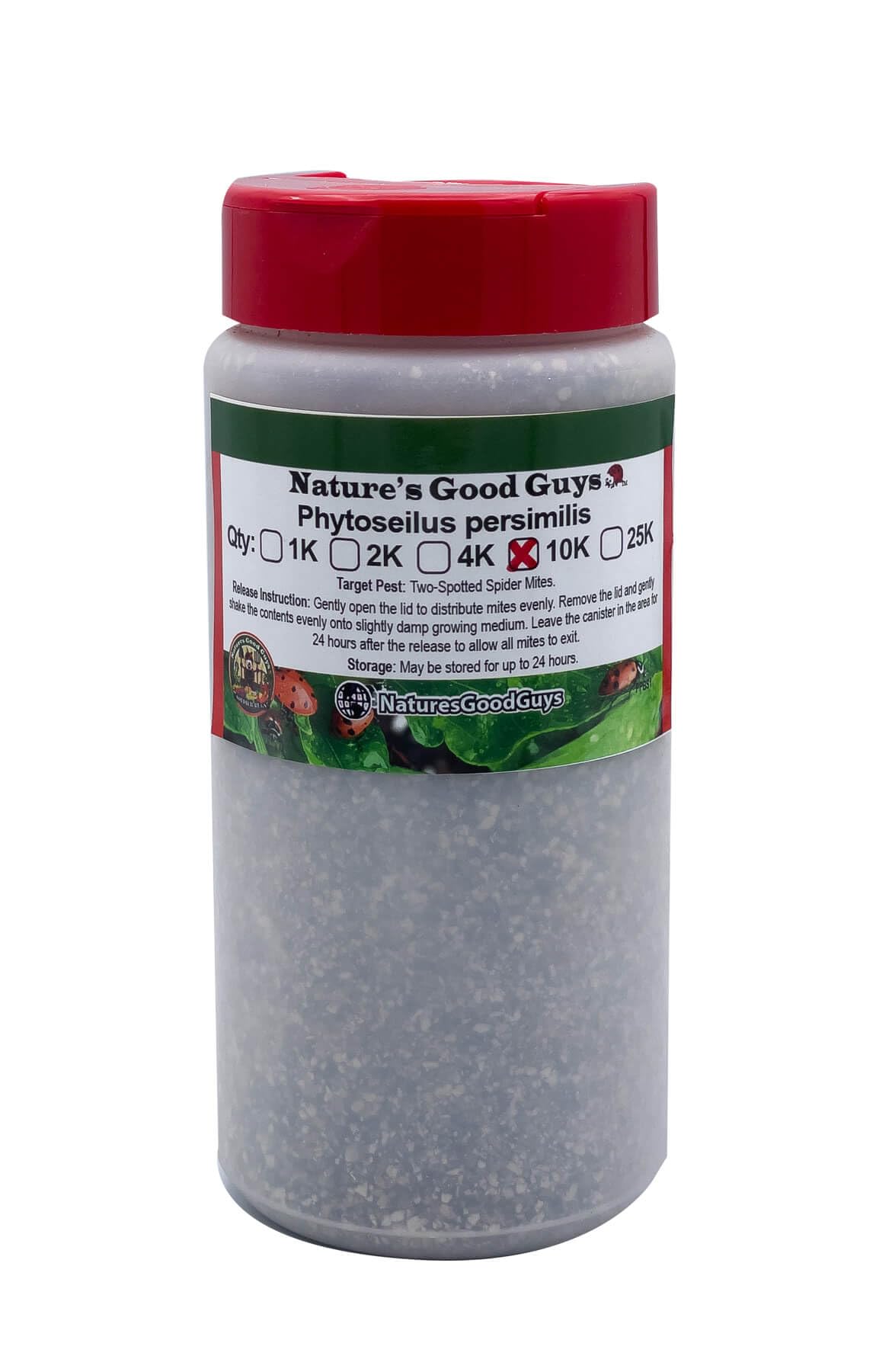 Nature's Good Guys 10,000 Live Adult Predatory Mites - P. persimilis a Predatory Mite Species for Spider Mite Control - Ships Next Business Day!