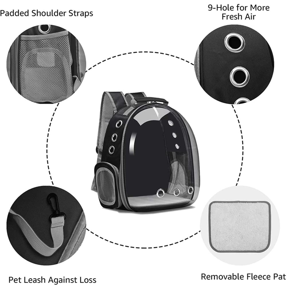 Animal Carrier Backpacks,Transparent Space Capsule Bubble Pet Backpack Bag for Small Dogs Cats Airline Approved Travel Carrier