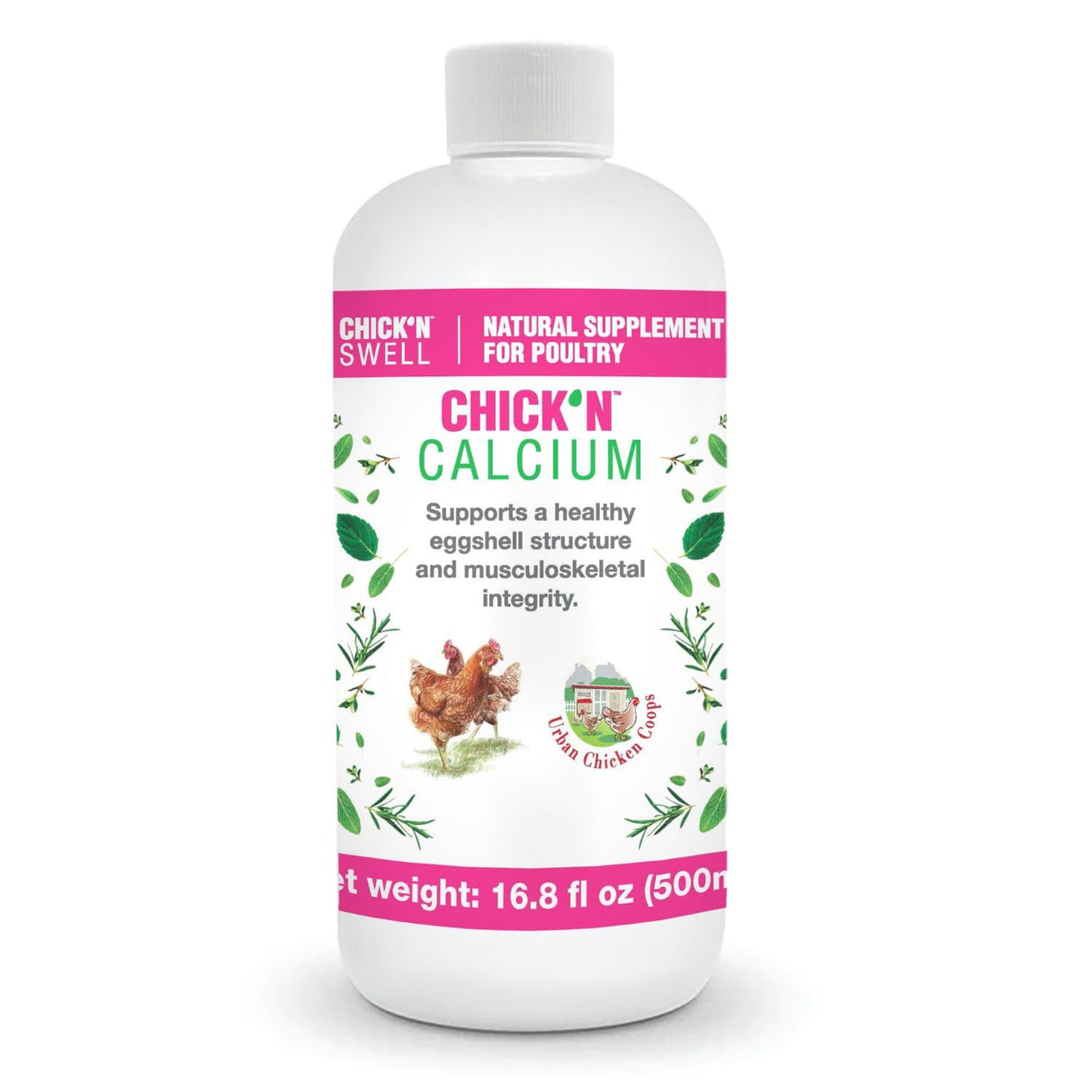 Premium Poultry Calcium Supplement for Bone Health & Egg Production-Chick’N Calcium from Chick’N Swell Brand- for All Poultry. 16.8 oz