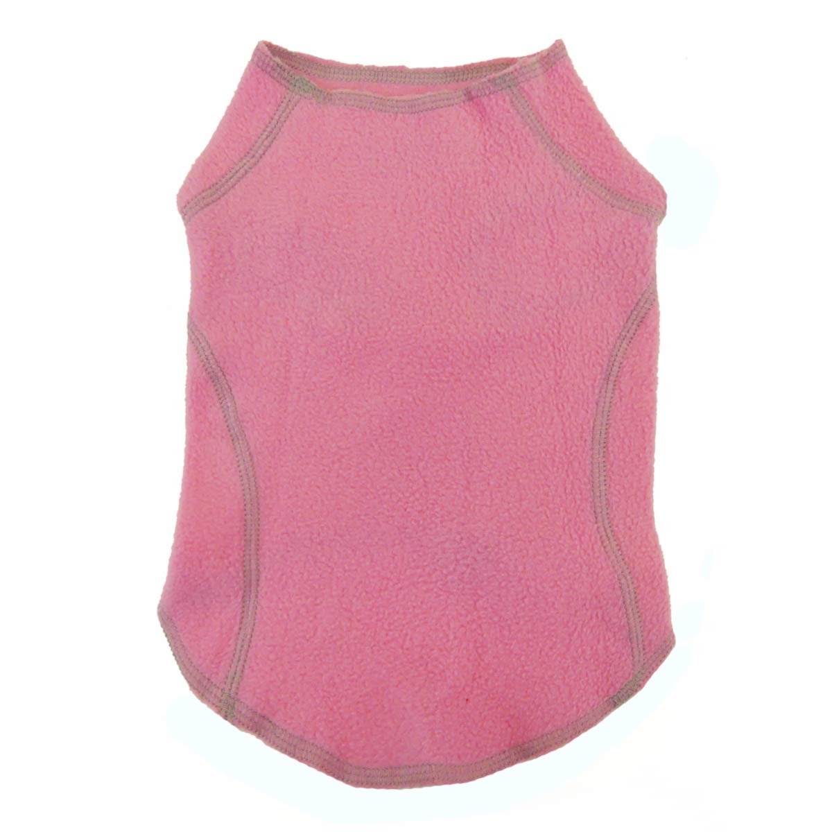 My Canine Kids Fleece Sweater Vest, Cool Weather Pullover, Spring and Fall Clothes for Dogs (6500) (XL Fits 60-90 LBS, Back 26", Pink)