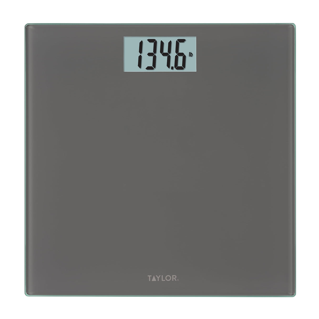 Taylor Digtal Scales for Body Weight, Highly Accurate 400 LB Capacity, Auto On and Off Scale, 11.8 x 11.8 Inches, Charcoal Grey