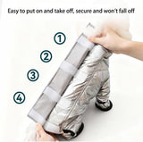 Dog Winter Coat with Attached Boots, Waterproof Insulated Quilted Full Body Suit for Small Medium Dogs, Reflective Puppy Snow Outfit for Outdoor Walking (S)