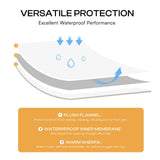 Luciphia Waterproof Pet Blanket for Medium Large Dogs Soft Cat Sherpa Calming Thick Cover Leakproof Cozy Puppy Sofa Bed Car Couch Protector(Beige/Brown,41x31 inches)