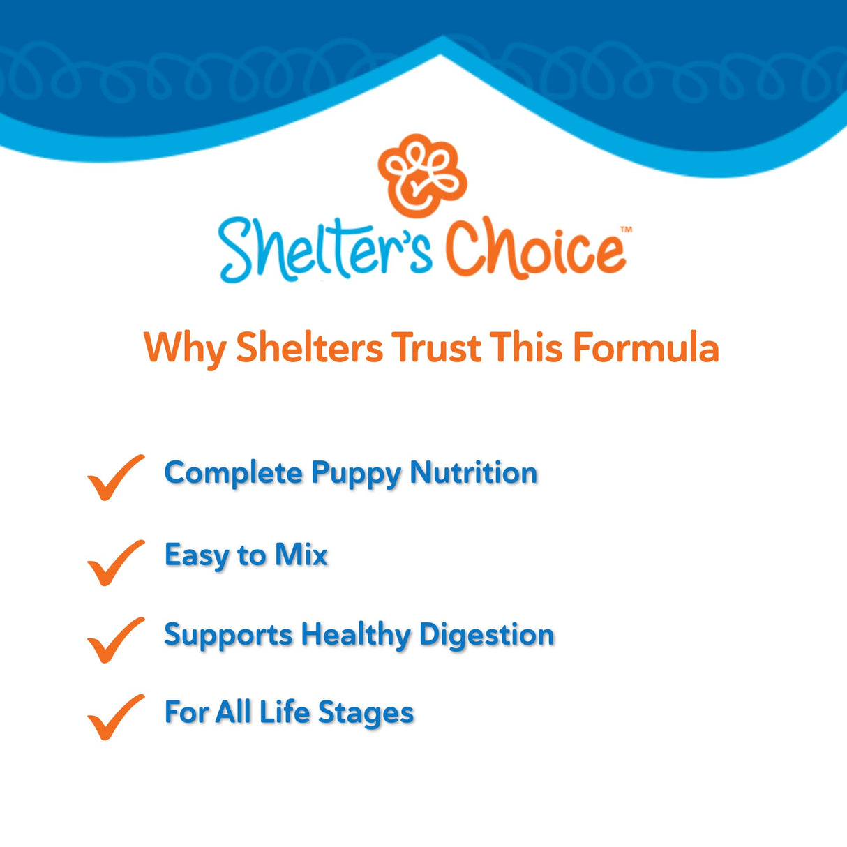 Shelter's Choice Puppy Milk Replacer, Milk for Abandoned Puppies or Puppies Born in Shelters, Provides Complete Nutrition, Supports Healthy GI Tract, and is Easy to Mix, 1 lb