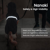 Nanaki Small Dog Raincoat with Leash Hole, Reflective Pet Hooded Rain Ponchos for Rainny Snow Foggy Days,Windproof Waterproof Dog Coat Jacket Vest for Outdoor Hiking Walking Hunting Black S