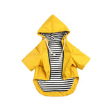 Dog Raincoat rain Jacket Raincoat Dogs Waterproof Small Medium Breeds Zip Closure Storage Pocket Harness Hole Yellow L
