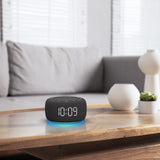 Buffbee Sound Machine & Alarm Clock 2-in-1, 0-100% Clock Face Brightness, Bottom Colored Light, Sleep Timer, Precise 30-Level Volume Control White Noise Machine
