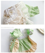 MaruPet Elegant Princess Lace Dress Tutu Queen Style with Bowknot for Small, Extra Small Dog Teddy, Pug, Chihuahua, Shih Tzu, Yorkshire Terriers M-Green-1 S