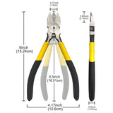 BOOSDEN Wire Cutter,6.5 inch Side Cutters,Spring Loaded Wire Cutters for Crafting,Flush Cutter,Ultra Sharp for Jewelry Making,Flush Cut Pliers,Dikes Wire Cutters,Floral Wire Cutter,Snips