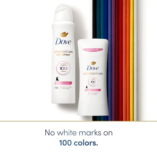 Dove Advanced Care Antiperspirant Deodorant Stick Clear Finish 4 Count deodorant that doesn’t stain clothes 72-hour odor control and all-day sweat protection with Pro-Ceramide Technology 2.6 oz