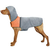 Dog Raincoat with Reflective Strip, Ultra Light Breathable Waterproof Dog Rain Jacket, Adjustable Waterproof Dog Raincoat with Hood, Suitable for Small, Medium, and Large Dogs (Grey, XL)