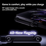 USB C to USB C Cable， 240W Fast Charging Cable 5 FT，Invisible Stand Charging Cable，Flat USB c Cable,USB c Cable Right Angle，for iPhone 17 Series, Samsung Galaxy S25 S24 Ultra etc (Black)