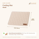 Pelsbarn Dog Cooling Mat- Ice Silk Summer Comfort, Self Cooling, Non-Slip Dog Pad, Durable & Washable, Mat for Small Dogs 18"" x 21"", Support Shelter Dogs with Every Purchase (Beige)
