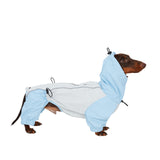 Dachshund Dog Raincoat with Legs, Waterproof Full Body Jacket, Hooded Outdoor Windbreaker for Small & Medium Dogs, Mini Dachshund Puppy Coat (Medium (13-17 lbs))