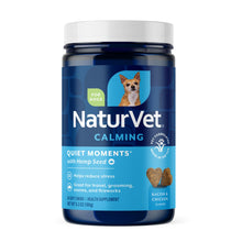 Load image into Gallery viewer, NaturVet Quiet Moments Plus Hemp Calming Aid Soft Chews for Dogs, Count of 60, 60 CT
