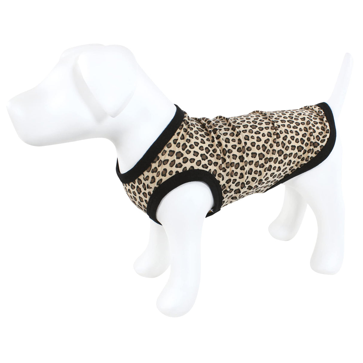 Luvable Friends Dog Pet Dog and Cats Cotton T-Shirts 2pk, BFF Leopard, Small