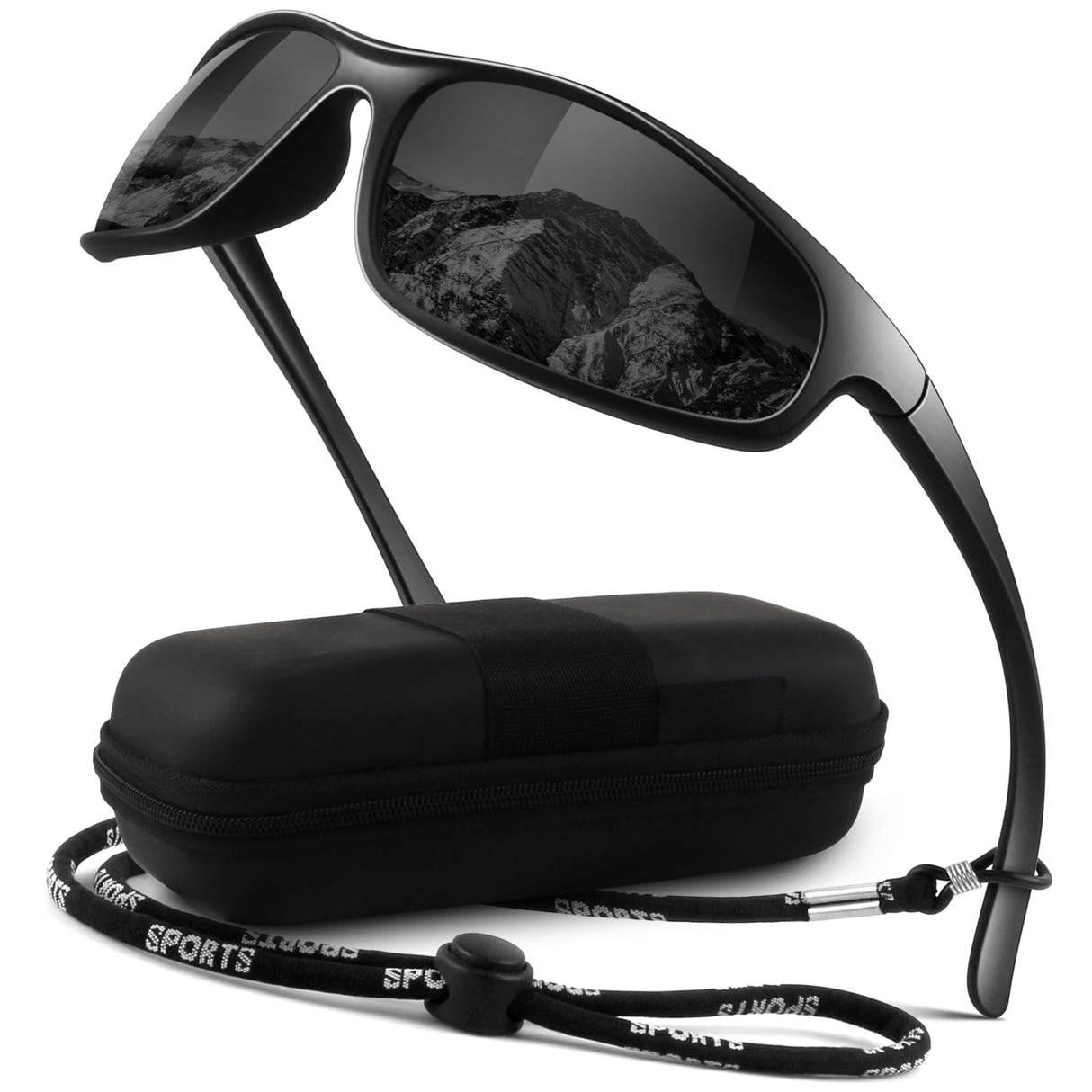LINVO Polarized Sports Sunglasses for Men Women,Ultralight Wrap Around UV400 Protection Sun Glasses for Driving Fishing