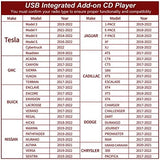 USB CD DVD Player for Car with Upgraded Extra Accessories, External Portable Car CD Players with USB AUX Type-C Radio Connection, Integrated Vehicle Stereo for Android Navigation/TV Plug and Play.