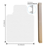 Tonaus Chair Mat for Carpet, 48"×36" T-Shape Transparent PVC Home Office Desk Chair Mat for Floor Protection with Non-Slip Studded Backing Pile Carpet Protector