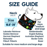 LovinPet Dog Recovery Collar, Adjustable Soft Cone for Medium & Large Dogs, Post-Surgery Comfort & Lick Prevention, Interstellar Black Print,Black