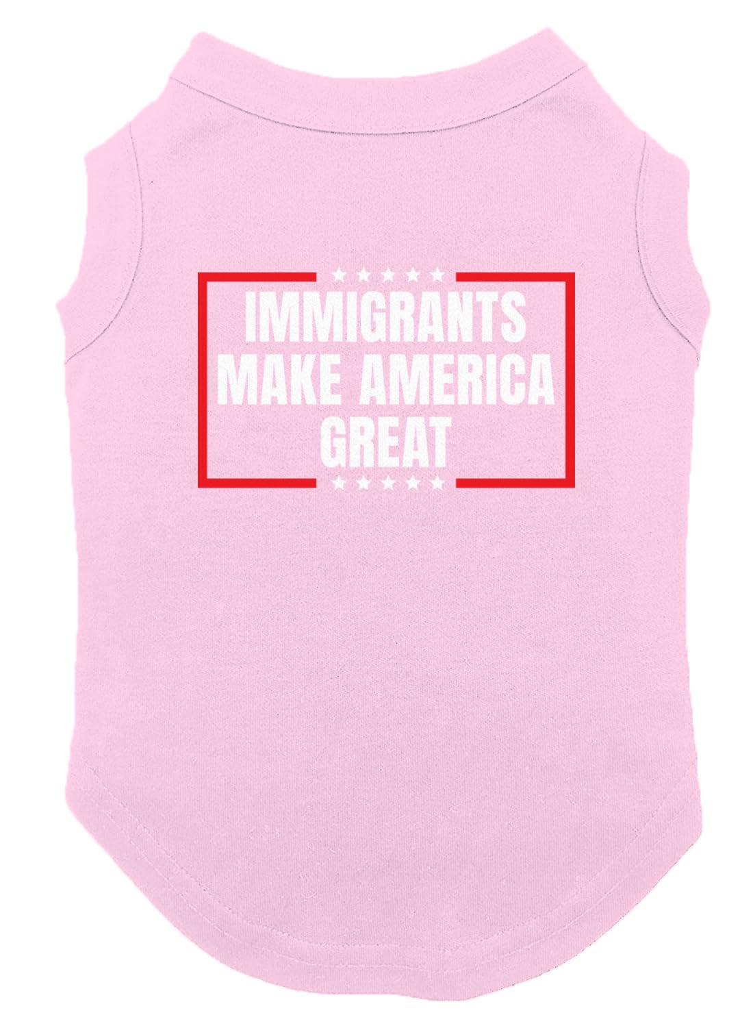 Immigrants Make America Great Dog Shirt (Pink, 2X-Large)