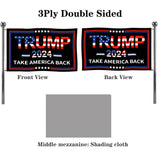 Jayus 3Ply 200D Donald Trump For President 2024 Flag 2x3 Outdoor Made in USA - Double Sided Take America Back (TAB) Trump 2024 Flags Banner with 2 Brass Grommets