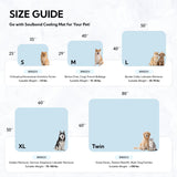 Soulbond Cooling Mat for Small Dogs - 25"x35" Washable Cooling Pad for Dogs & Cats, QMAX>0.3, Anti-Slip Bottom, Portable Summer Cool Pet Bed Pad for Outdoor/Indoor/Cars/Travel Use, Pearl White