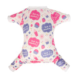 CuteBone Small Dog Pajamas Shirt Stretchy Summer Puppy Pjs Soft Cat Onesies Pet Clothes for Daily Wear DA18XL