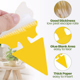 200 Sheets Fruit Fly Traps Sticky Traps for Fruit Fly Gnat Trap for House Indoors Sticky Traps Catcher for Gnats Fungus Gnats Mosquito Catcher Traps for Kitchen Outdoor Plants (Yellow)