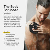 Tooletries - Body Scrubber - Silicone Exfoliating Scrubber - Bathroom & Shower Accessories for Men, Travel Essentials for Men - Durable & Long Lasting Body Wash Scrubber for Men - Burgundy