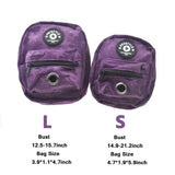 FLAdorepet Dog Backpack Harness with Leash, Dog Poop Bag Dispenser, Pet Self Carrier Adjustable Travel Hiking Walking Harness Backpack for Small Medium Dogs (L(Fit:10-15lb), Purple)