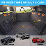 FURRY VOYAGE Back Seat Extender for Large Dogs, Dog Car Seat Cover Hard Bottom Holds 400lbs, Waterproof Nonslip Dog Hammock for Car, Large Car Seat Protector for Car, SUV, Truck, Universal Fit