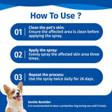 Cassiel pet Hot Spot Spray for Dogs, Itch Relief Spray & Hot Spot Treatment for Dogs, Helps Alleviate Allergies Dry Itchy Skin, Wound Care Spray for All Animals, 2.02oz